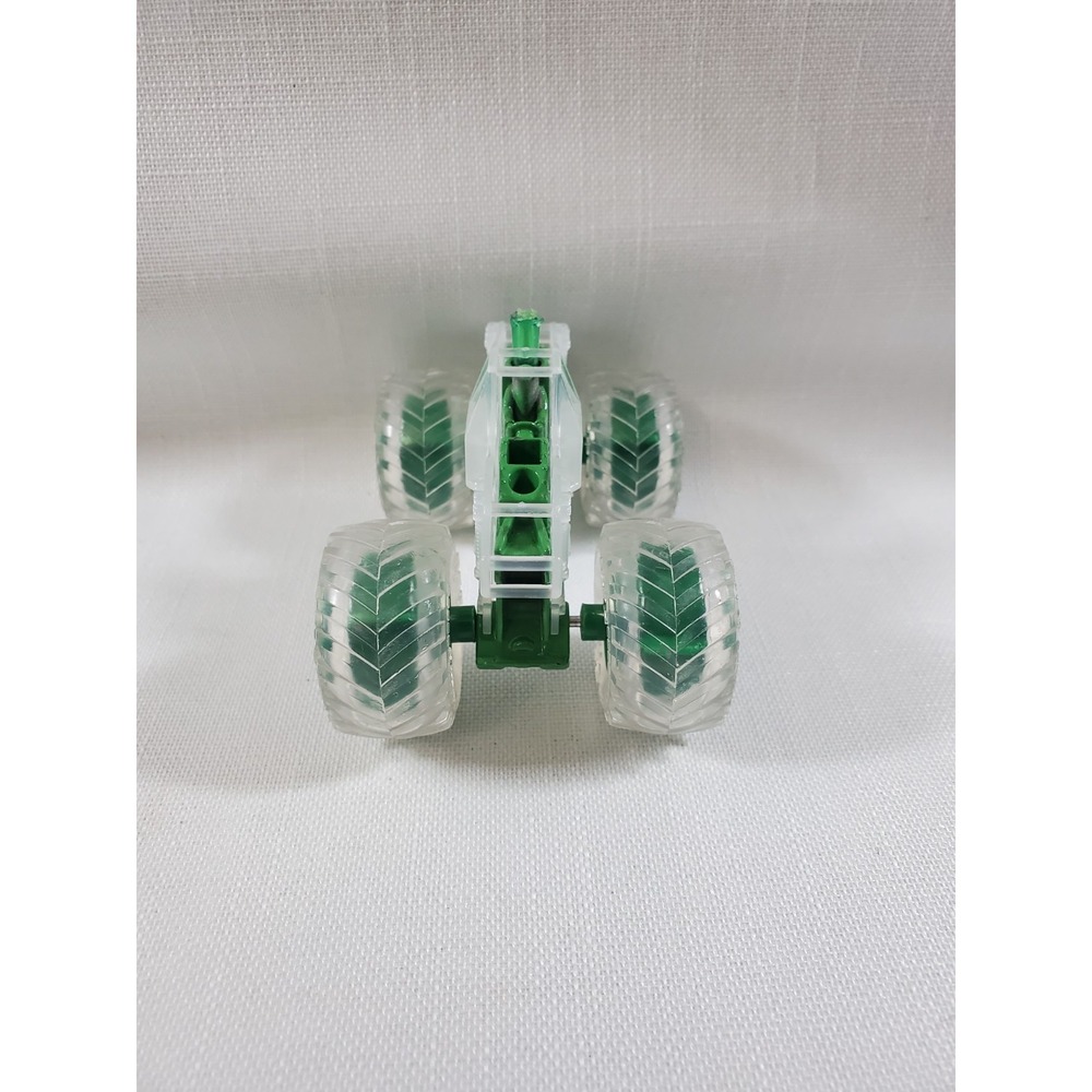 2 Hot Wheels Monster Truck Chassis Gold + Clear Green Skeleton Frame Loose-PARTS - Picture 8 of 13
